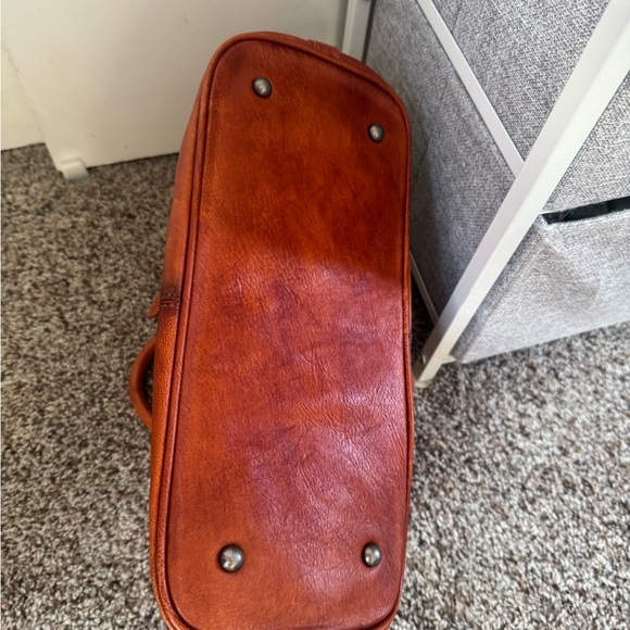 Women's Leather Satchel Bag in Saddle Brown - Picture 4 of 6